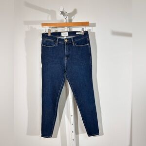 FRAME Le High Skinny Jeans Dark Wash Cropped Ankle Size 28